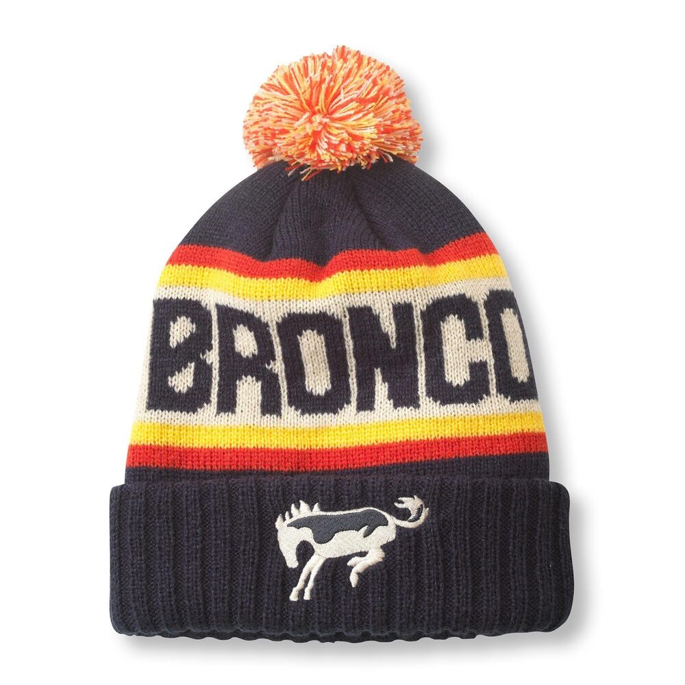 1819 Ford Bronco Pillow Line Knit Beanie, Navy/Ivory/Red 23012B-BRONCO-NIR